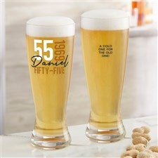 Timeless Birthday Personalized Beer Pilsner Glass - 47222