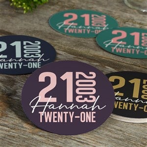 Timeless Birthday Personalized Paper Coasters - 47229