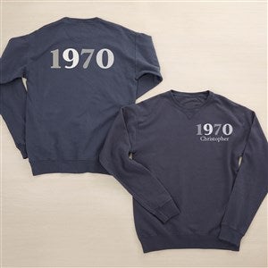 Birthday Year Personalized Hanes® Adult ComfortWash™ Sweatshirt - 47247-CWS