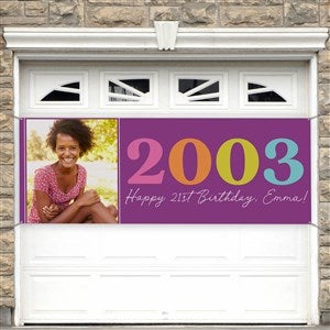 Birthday Year Personalized Photo Birthday Banner - 45x108 - 47249-LP