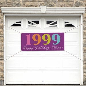 Birthday Year Personalized Birthday Banner - 20x48 - 47249-S