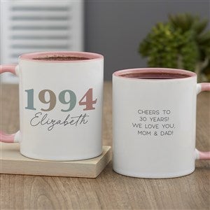 Birthday Year Personalized Coffee Mug 11 oz.- Pink - 47253-P