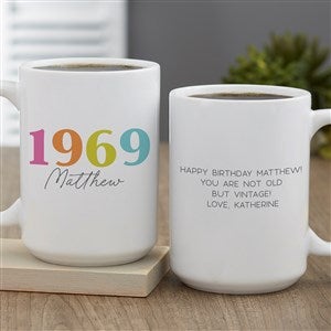 Birthday Year Personalized Coffee Mug 15 oz.- White - 47253-L