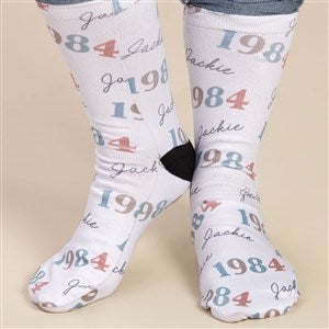 Birthday Year Personalized Adult Socks - 47259