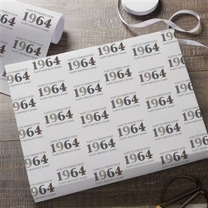 Birthday Year Personalized Wrapping Paper Roll - 18ft Roll - 47262-L