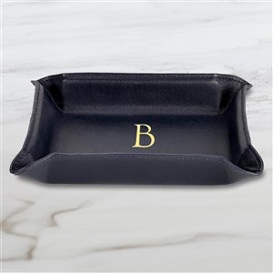 Personalized Leather Valet Tray-Navy - 47300D-N