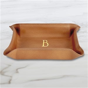 Personalized Leather Valet Tray-Tan - 47300D-T