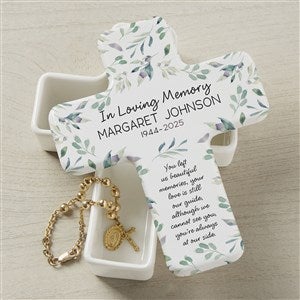 Serene Memorial Personalized Cross Box - 47303