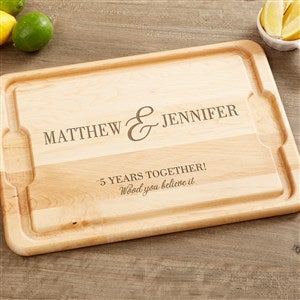 Eternal Love Personalized  Extra Large Hardwood Anniversary Cutting Board- 15x21 - 47319-XL