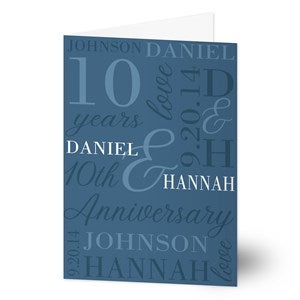 Eternal Love Personalized Anniversary Greeting Card- Signature - 47324