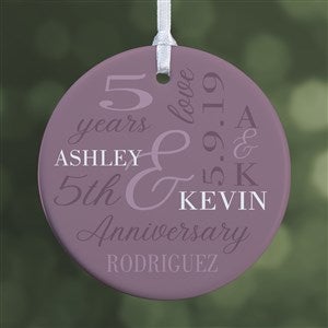 Eternal Love Personalized Anniversary Ornament - Small Glossy - 47332-1S