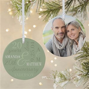 Eternal Love Personalized Anniversary Photo Ornament - Large - 2 Side - 47332-2L