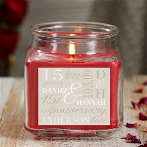 Eternal Love Personalized 10 oz. Anniversary Cinnamon Spice Candle Jar - 47333-10CS