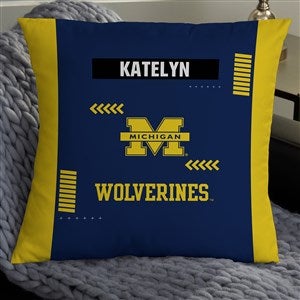 NCAA Michigan Wolverines Classic Personalized 18" Throw Pillow - 47344-L