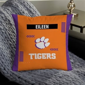 NCAA Clemson Tigers Classic Personalized 14quot; Throw Pillow - 47350-S