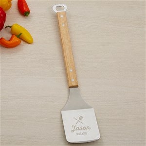 BBQ Time Personalized Stainless Steel Bottle Opener Spatula - 47356