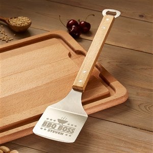 BBQ Boss Personalized Stainless Steel Bottle Opener Spatula - 47357