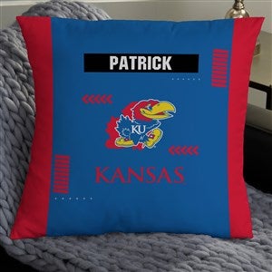NCAA Kansas Jayhawks Classic Personalized 18" Throw Pillow - 47364-L