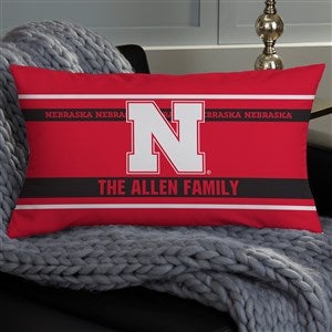 NCAA Nebraska Cornhuskers Classic Personalized Lumbar Throw Pillow - 47367-LB