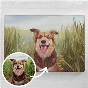 Cartoon Your Pet Portrait Personalized Photo Canvas - 16x24 - 47419-M