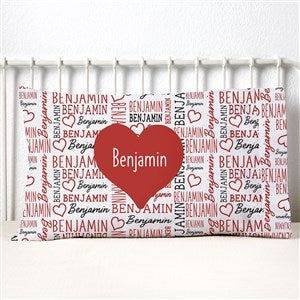 Repeating Name Heart Personalized 20quot; x 40quot; King Pillowcase - 47461-K