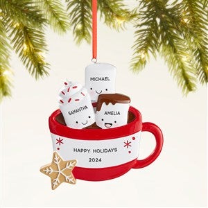 Marshmallow Family Personalized Ornament-3 Name - 47484-3