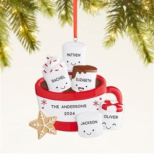 Marshmallow Family Personalized Christmas Ornament - 5 Name - 47484-5