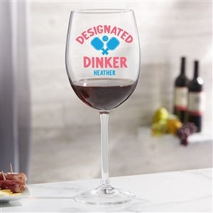 Pickleball Personalized Red Wine Glass - 47513-R