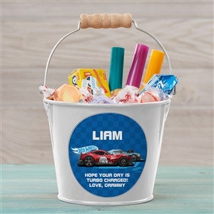 Hot Wheels™ Personalized Mini Metal Bucket-White - 47529-W