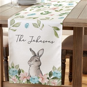 Floral Bunny Personalized Easter Table Runner - Medium - 47592-M