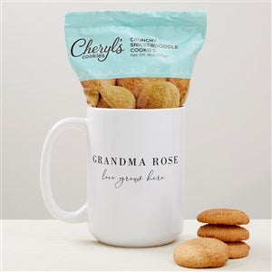 Birth Month Flower Personalized 15 oz. Coffee Mug with Cheryls Cookies - 47614