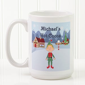 Personalized Large Christmas Mugs for Kids - Christmas Characters Design - 4772-L