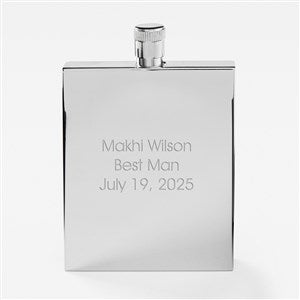 Engraved Thin Rectangle Flask - 47732