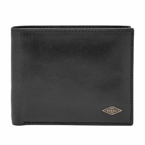 Engraved Fossil Ryan Black RFID  Passcase Wallet - 47737