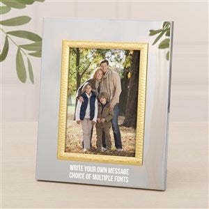 Engraved Message Silver  Gold Hammered Picture Frame - 5x7 - 47828-M