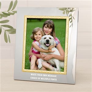 Engraved Message Silver  Gold Hammered Picture Frame - 8x10 - 47828-L