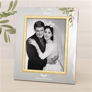 Laurels Of Love Personalized Silver  Gold Hammered Frame - 8 x 10 - 47829-L