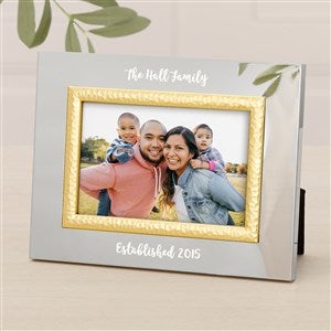 Family Forever Personalized Silver  Gold Hammered Frame - 4 x 6 - 47832-S