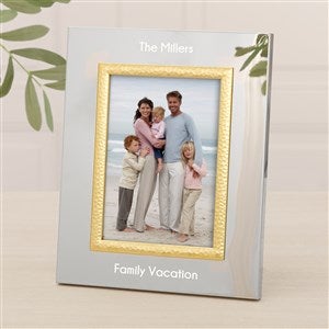 Family Forever Personalized Silver & Gold Hammered Frame - 5 x 7 - 47832-M