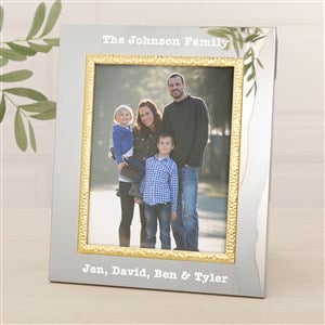 Family Forever Personalized Silver  Gold Hammered Frame - 8 x 10 - 47832-L