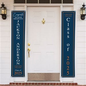 Then  Now Graduate Personalized Door Banner Set of 2 - 47895