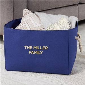 Write Your Own Embroidered Storage Tote - Blue - 47917-B