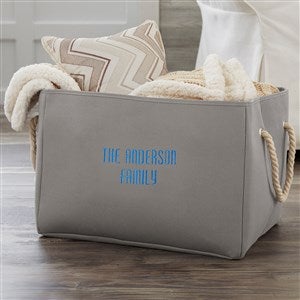 Write Your Own Personalized Embroidered Storage Tote- Grey - 47917-G
