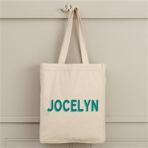 Shadow Name Personalized Canvas Tote Bag- 14quot; x 10quot; - 48056-S