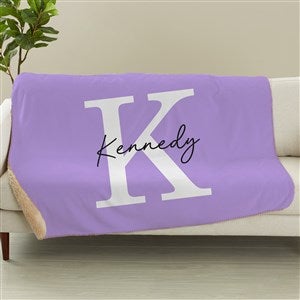 Signature Initial Personalized Sherpa Fleece Blanket - 50x60 - 48082-S