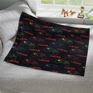 Neon Gaming Personalized 30x40 Plush Fleece Blanket - 48095-SF