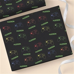 Neon Gaming Personalized Wrapping Paper Roll - 6ft Roll - 48100