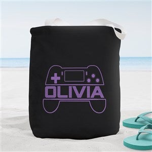 Neon Gaming Personalized Terry Cloth Beach Bag Small - 48103-S