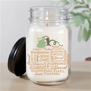 Fall Repeating Name Personalized Farmhouse Candle Jar - 48140