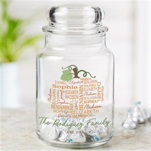 Fall Repeating Name Personalized Glass Halloween Treat Jar - 48141